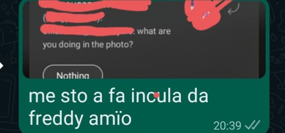 era una normale foto in canottiera ma sul letto, e non se vede ncazzo, minch