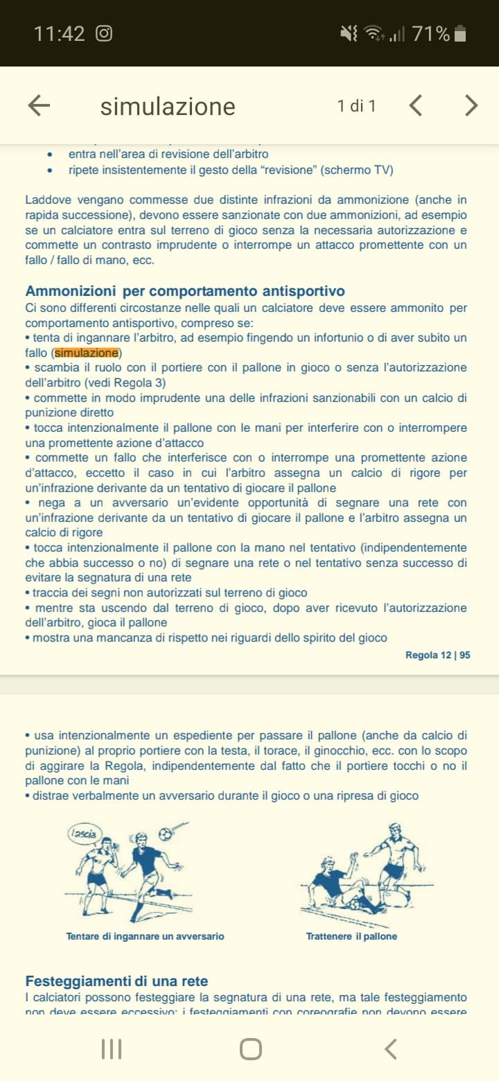 Ho visto il segreto di un ragazzo che parlava della simulazione nel calcio