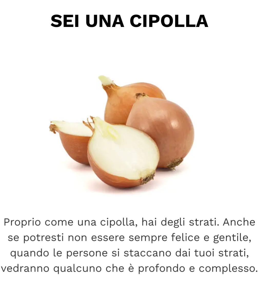 Sono una cipolla