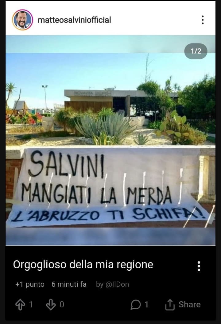 Oh Bro, se vuoi provo a cercare un video di Salvini che si fa cagare in bocca ?