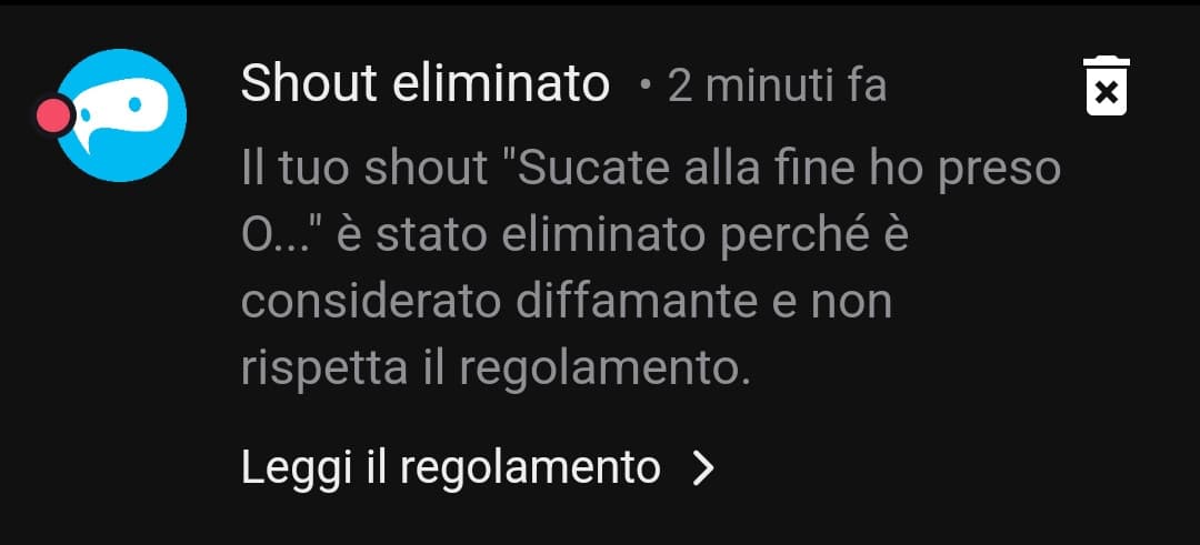 ...seri? Ora per cosa mi toglieranno lo shout? Perché ho osato lamentarmi di una cosa stupida? 