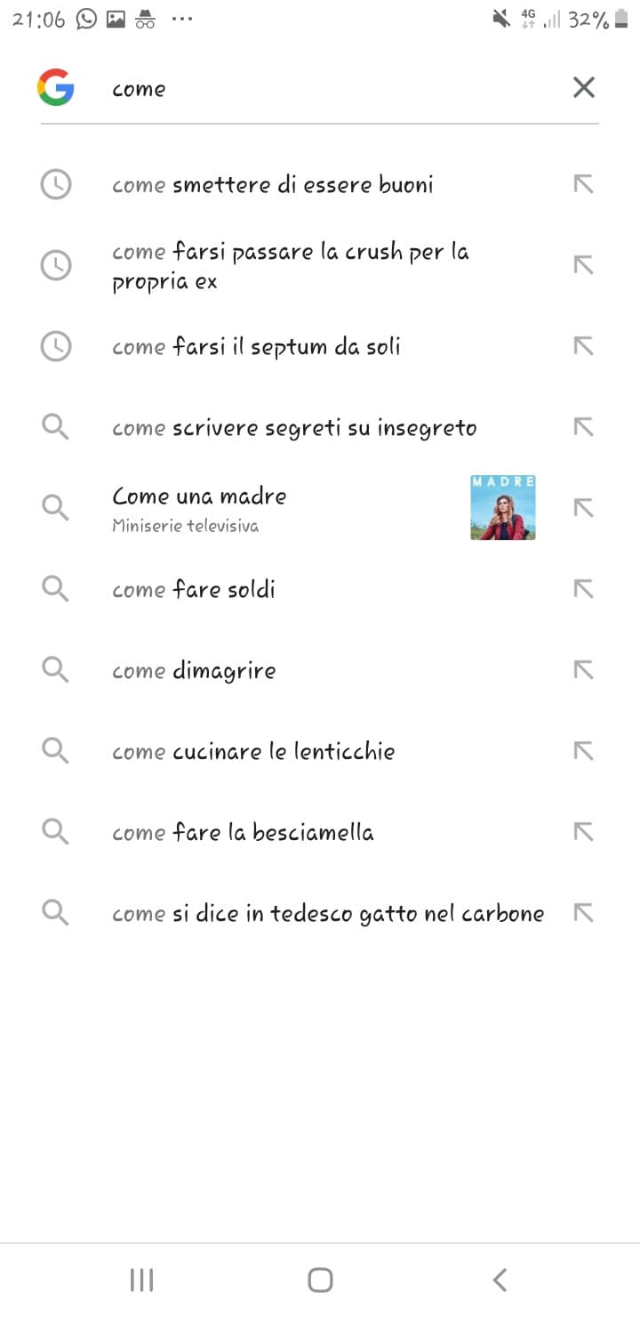 Tralasciando quello che ho cercato io.