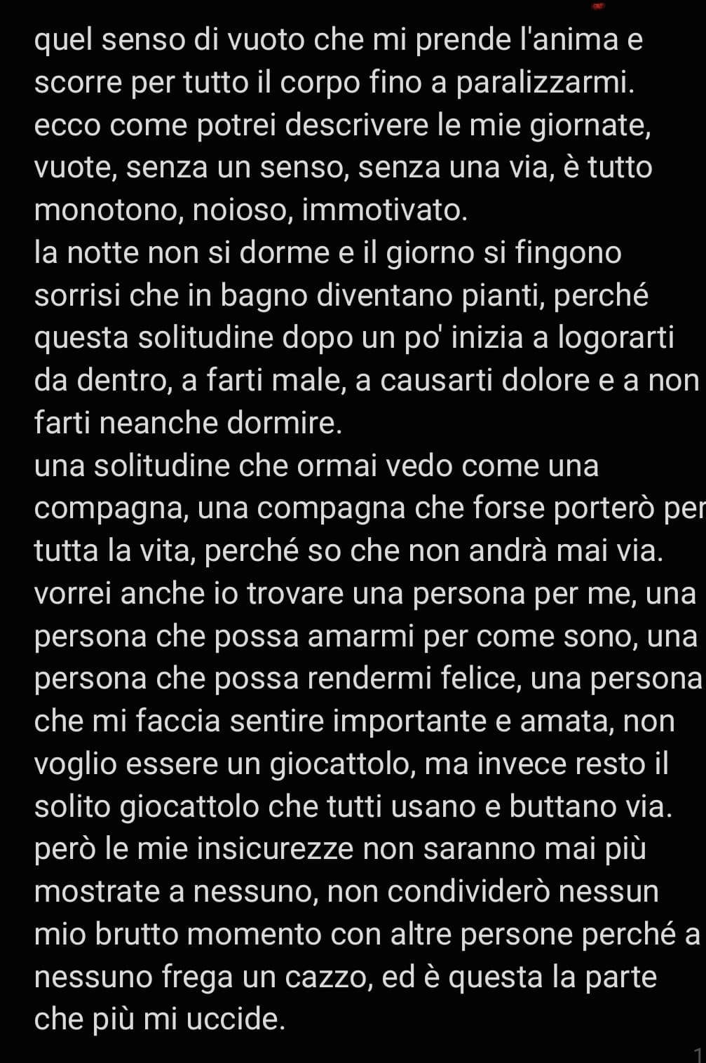 se a qualcuno va e sta passando un brutto momento può leggere questa piccola cosa che ho scritto su notes, spero qualcuno possa capirmi