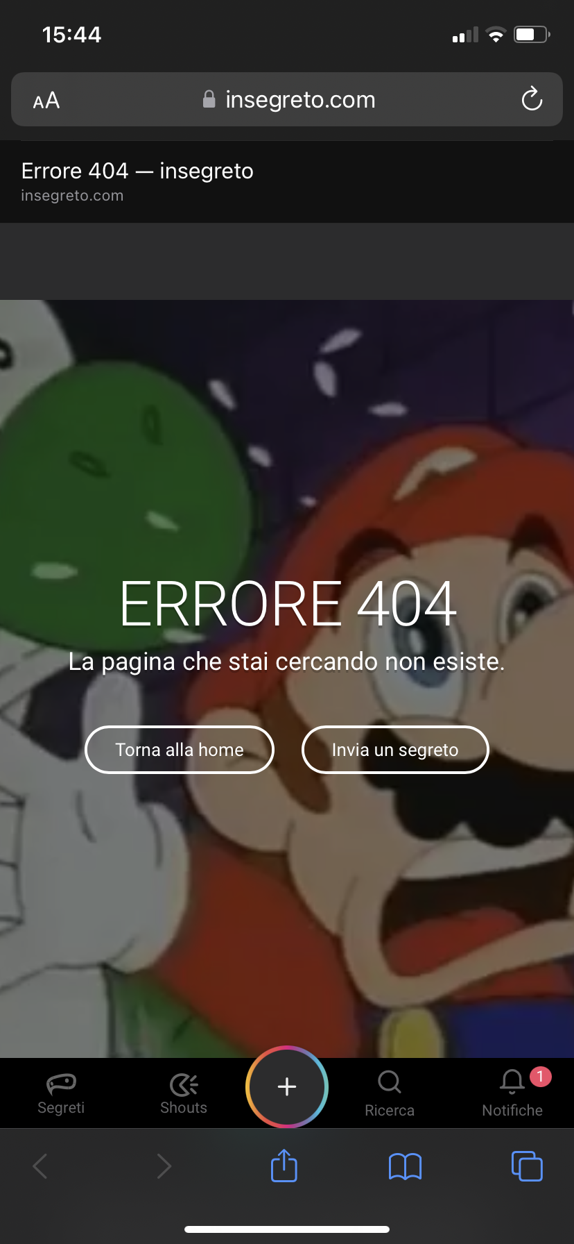 Safari ma che cazzo fai mi torni indietro e mi metti la barra sopra? 