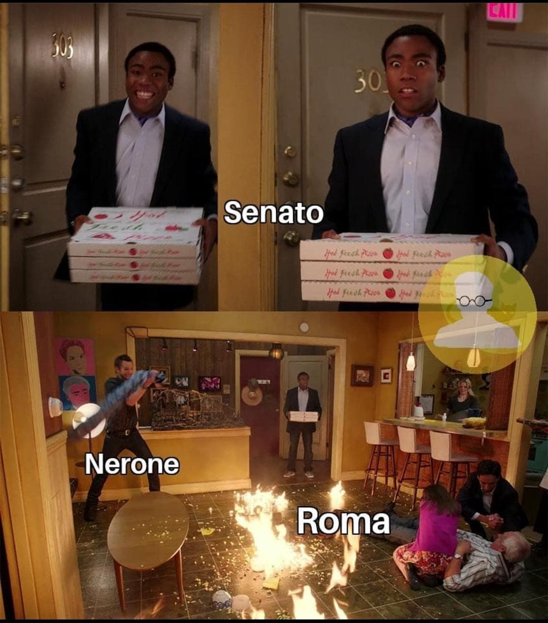 breve storia di Roma in un solo meme