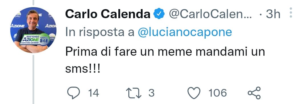 Il profilo twitter di calenda è uno di quei posti che non è possibile descrivere. Un misto di cringe e robe totalmente nonsense