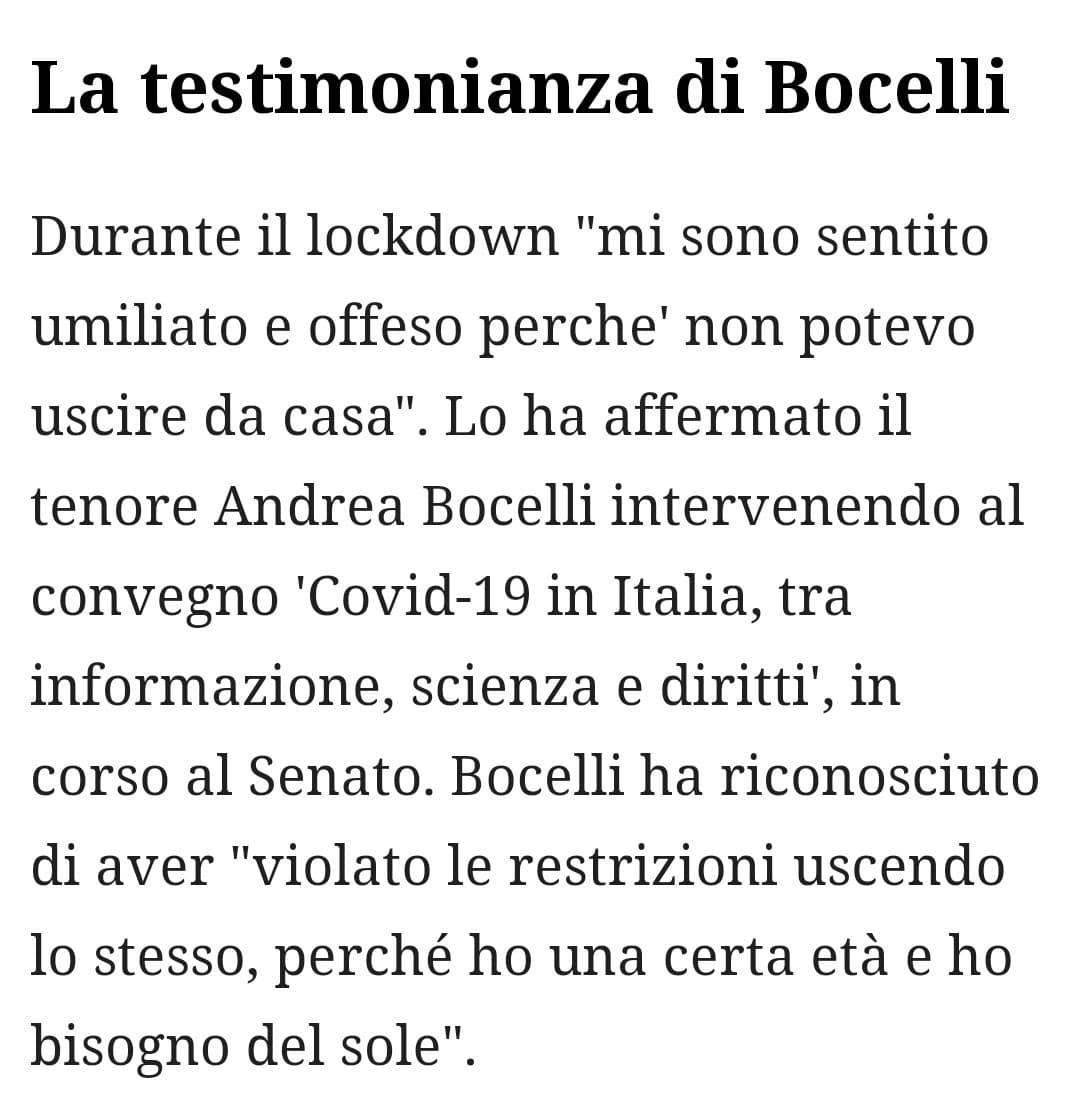 È un cantante e ieri ha parlato in senato...