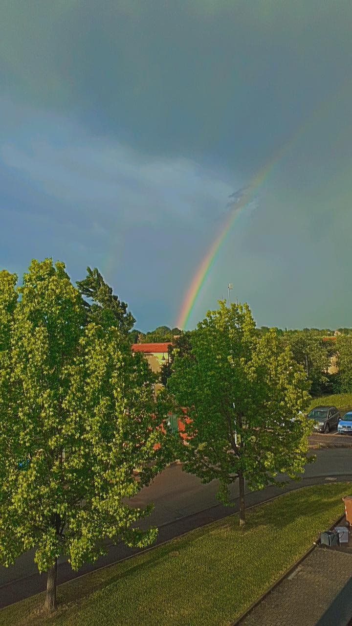 boh vi esco l'arcobaleno che c'era oggi da me