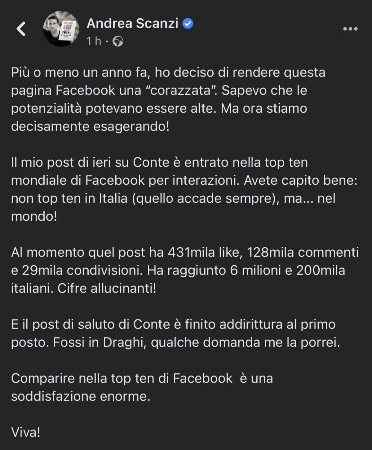 Draghi che non ha nessun aacount social e forse neanche Facebook: ???